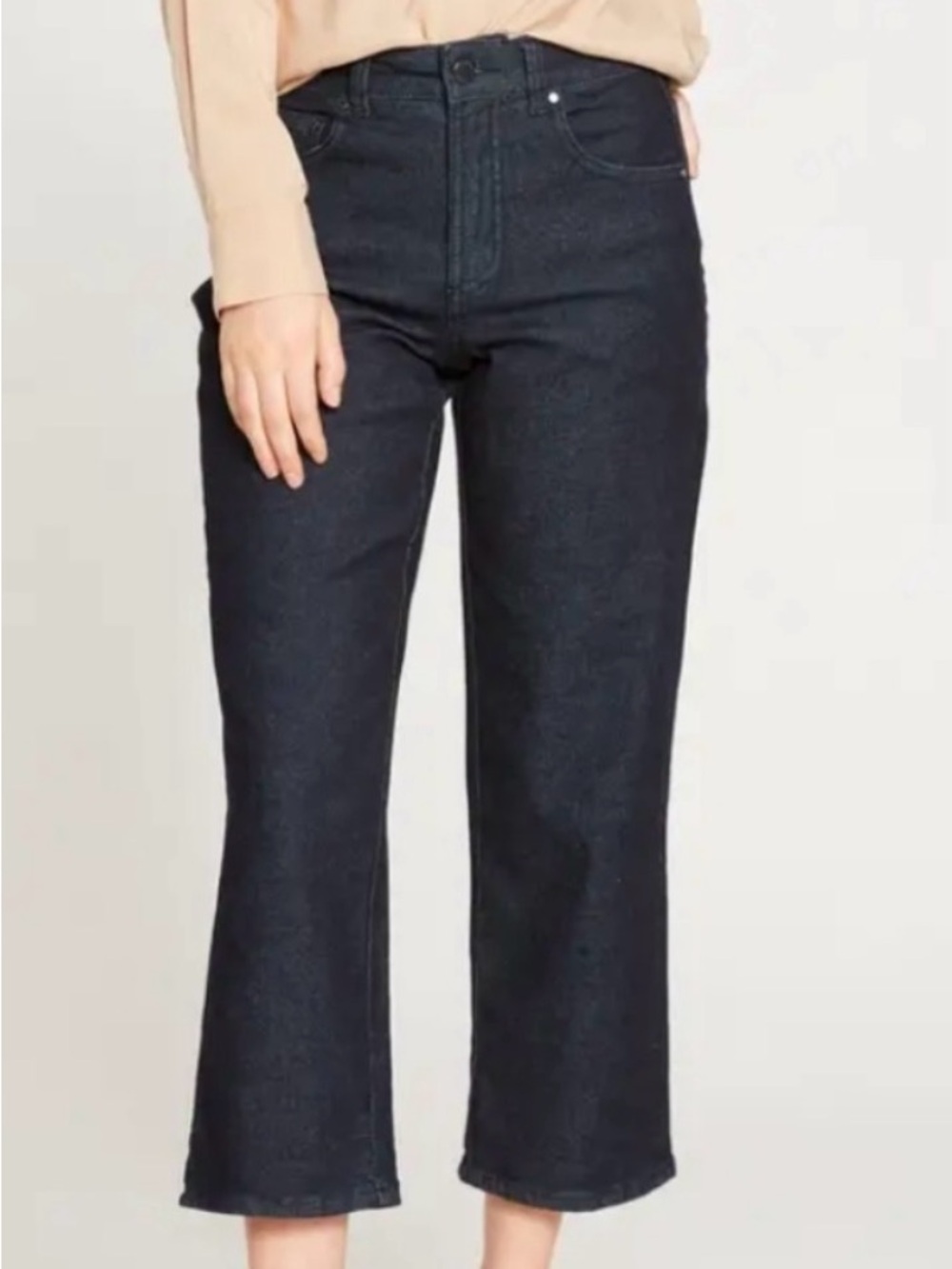 Universal Standard Dark Indigo Cropped Straight Jeans